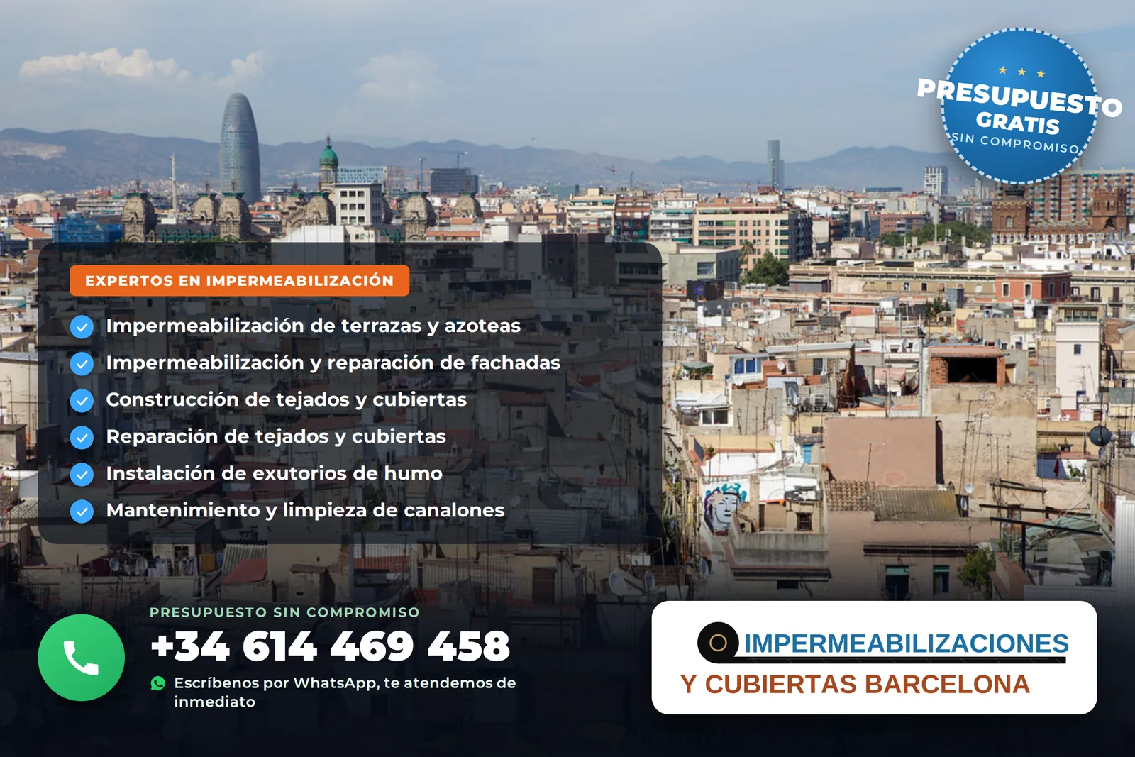 Impermeabilización cubiertas Barcelona